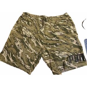 Puma Men's Size XXL Camouflage Fleece‎ Logo Drawstring Shorts Activewear Casual